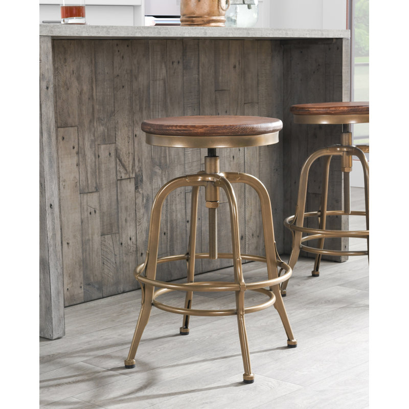 Whalen Solid Wood Adjustable Height Counter Stool & Reviews Birch Lane